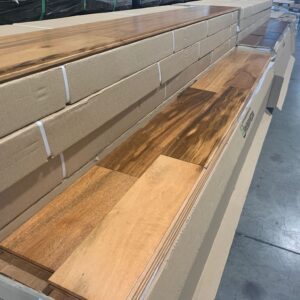 Hardwood - Brazilian Tigerwood , Natural, 5 inchs, 3/4, Semi Gloss Finish