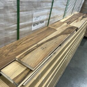 Hardwood - Brazilian Guajuvira - Millrun - 5 x 3/4" - Pecan - Natural Mat 10%