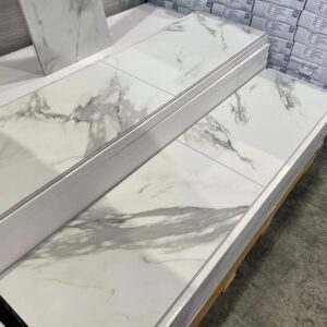 LVT 12 x 48 Tile - EIR - 5 mm - Commercial Model 725-9211-1 - Calacatta Carrara - Quickstyle