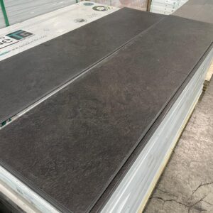 Luxury Vinyl Tile - 7 mm - 20 MIL Wear - 12" x 48"- Black Stone - Quickstyle