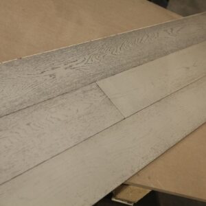 Engineered - White Oak - Bistro - 1900 x 158 x 14mm - Black and White Lacquer