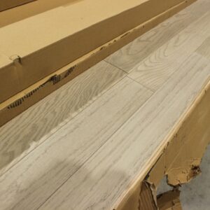 Hardwood - Oak - Hand Scraped and Distressed - 3 1/2 x 3/4" - Sky - Matte