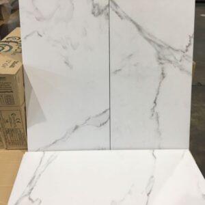 Porcelain - Rectified - 12 x 24 x 3/8"- Statuario - Bianco - Polished