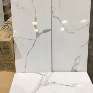 Porcelain - Rectified - 12 x 24 x 3/8" - Itile - Verona White - Polished