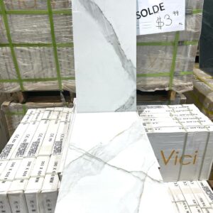 Porcelain Tile - 12 x 24 - Calcatta White - Polish Finish - Aria Vici