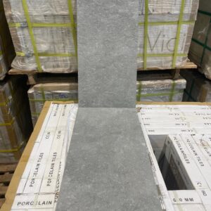 Porcelain Tile - 12 x 24 - Denilla Dark Grey - Matt Slate Punch Ultra - Mat R11 - Aria Vici