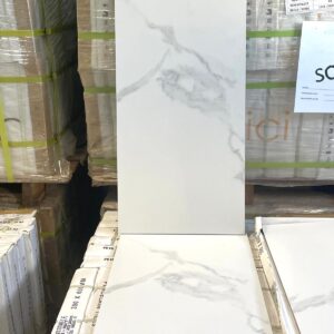 Porcelain Tile - 12 x 24 - Matic Statuario - Matt Finish - Aria Vici