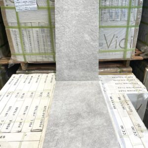 Porcelain Tile - 12 x 24 - Olivia Grey - Matt Slate Punch Ultra Mat R11 - Aria Vici