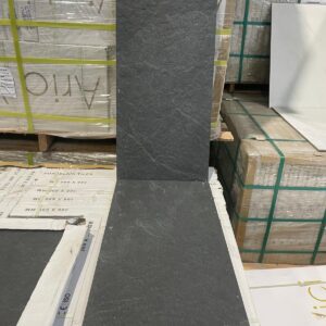 Porcelain Tile - 12 x 24 - Rustino Nero - Matt Slate Punch Ultra Mat R11 - Aria Vici