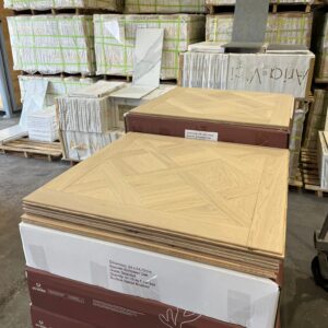 Engineered - European  Oak - Design Parquet - 24x24", 15mm  - Selected Grade - Natural - Naked Brushed Finish