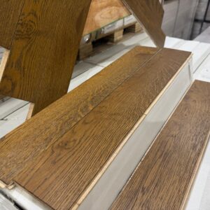 Engineered - White Oak - 3.5 Inch x 24" x 4mm Wear Layer - CAN+ - Herringbone - Coffee - Brushed