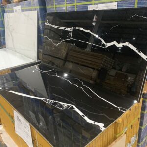 Porcelain -  24 x 48- Polished Spider Black Rectified